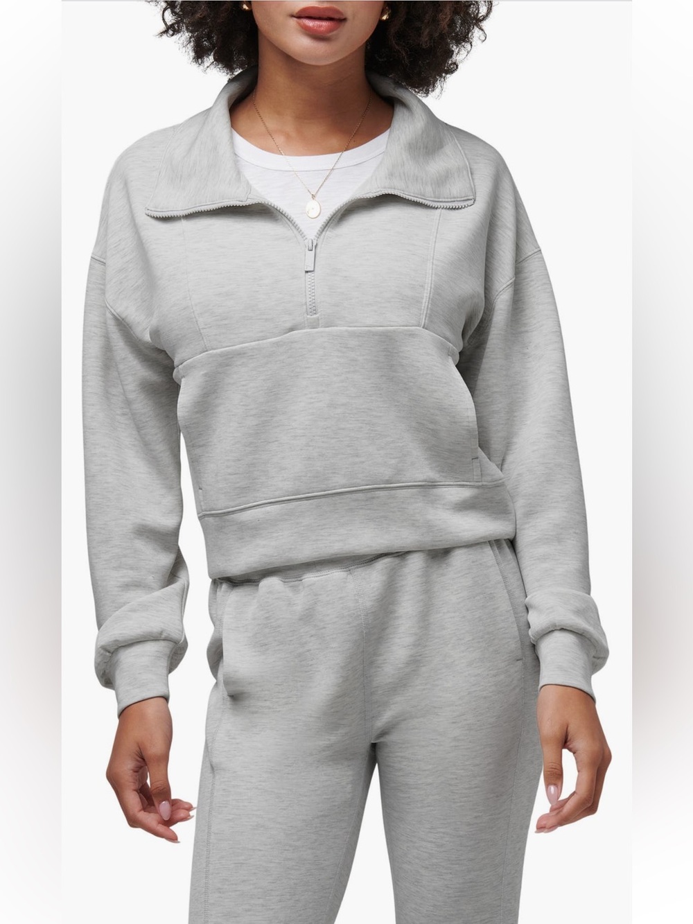 TravisMathew Travis Mathew Skyloft Half Zip Top sweatshirt gray womens large NWT